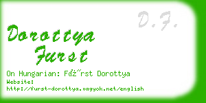 dorottya furst business card